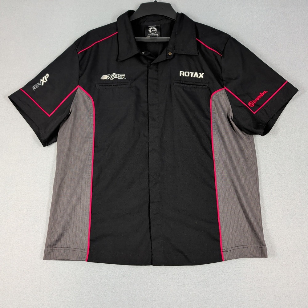 BRP Shirt Mens XL Black Ski-Doo Team Rotax XPS Brembo Pit Crew Racing
